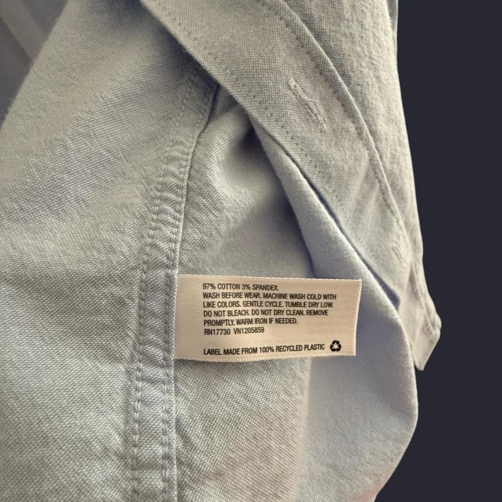 Goodfellow & Co Blue Dress Shirt Long Sleeve - Picture 4 of 4